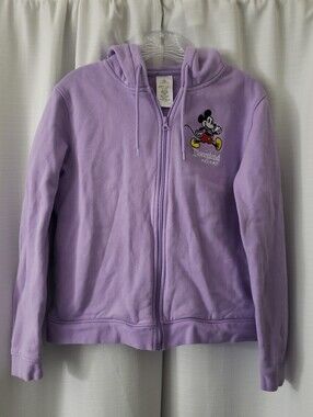 Medium Disney Purple Lavender Full Zip Hooded Jacket